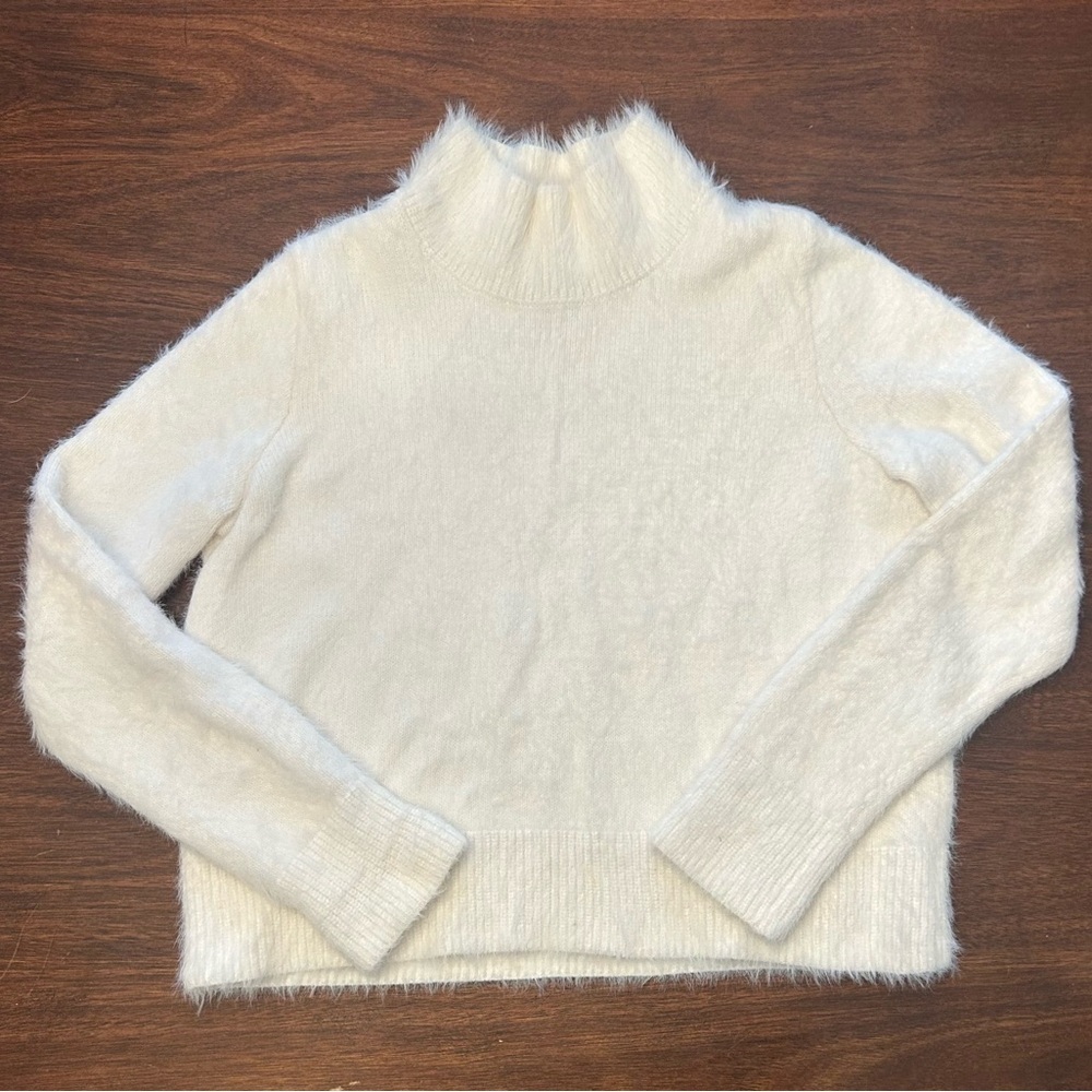LOFT Soft Cream Turtleneck Sweater